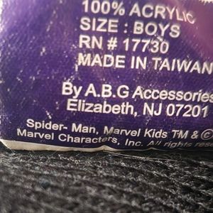 A black spiderman beanie for boys